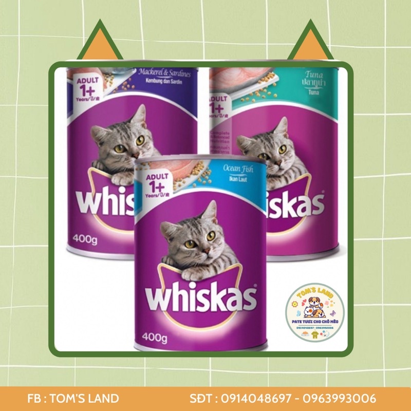 Pate Whiskas Lon 400g Cho Mèo  🐱