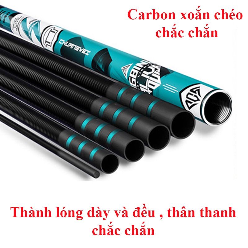 [ Tặng Đọt và Nhẫn cần]Cần Câu Tay Câu Đơn hàng cao cấp