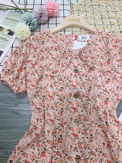 [SẴN] VÁY HOA CỔ NƠ CÚC GỖ