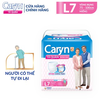 Tã Quần Người Lớn Caryn Mỏng Nhẹ Chống Tràn Size L7 Miếng Lại Được