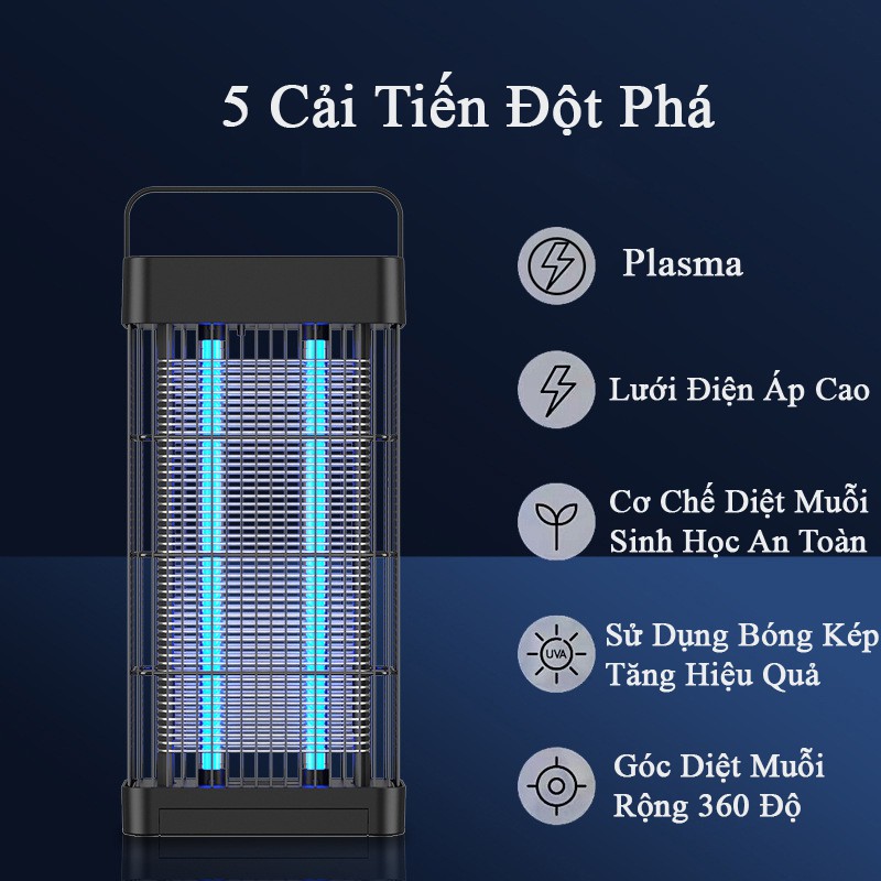 Đèn Bắt Muỗi Và Diệt Côn Trùng Công Suất Lớn 16W, Công Nghệ Ánh Sáng Sinh Học – Phiên Bản Cao Cấp