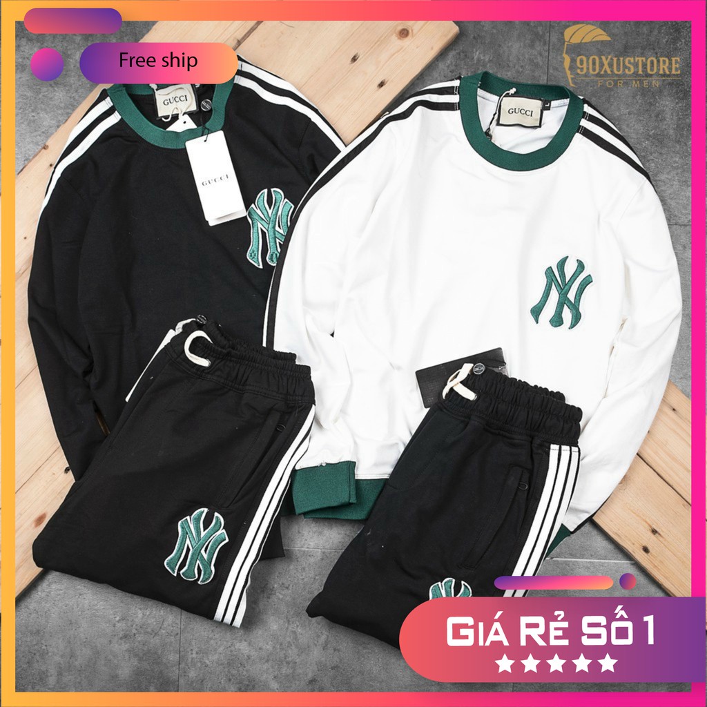 [ Giảm 50% ] Bộ Thu Đông Ny Cổ Xanh NS