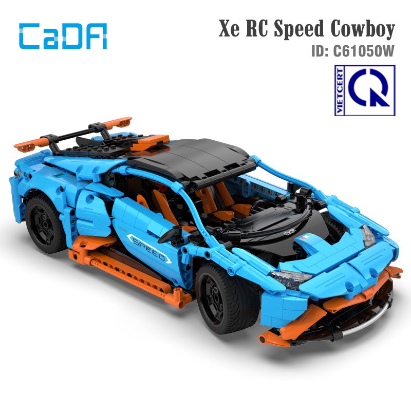 Đồ chơi lắp ráp lego technic mô hình siêu Xe RC Speed Cowboy - Cada C61050W có điều khiển từ xa