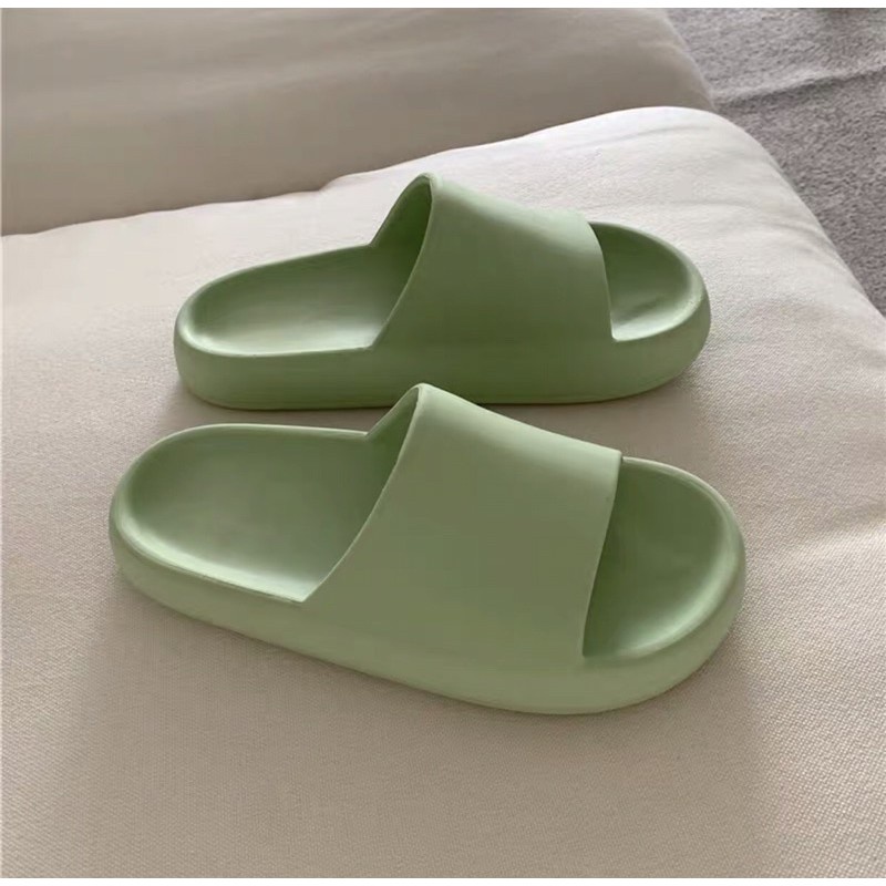 Dép bánh mì cute, dép quai ngang nam nữ đế 3,5cm, dép trơn cute Mã 16