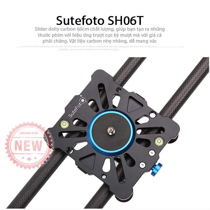 [Mã 159ELSALE hoàn 7% đơn 300K] Thanh trượt slider dolly Sutefoto SH06T carbon fiber 60cm