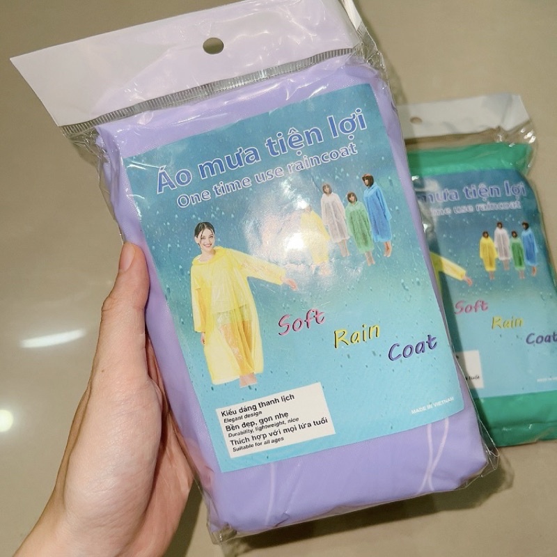 Áo mưa tiện lợi dùng 1 lần