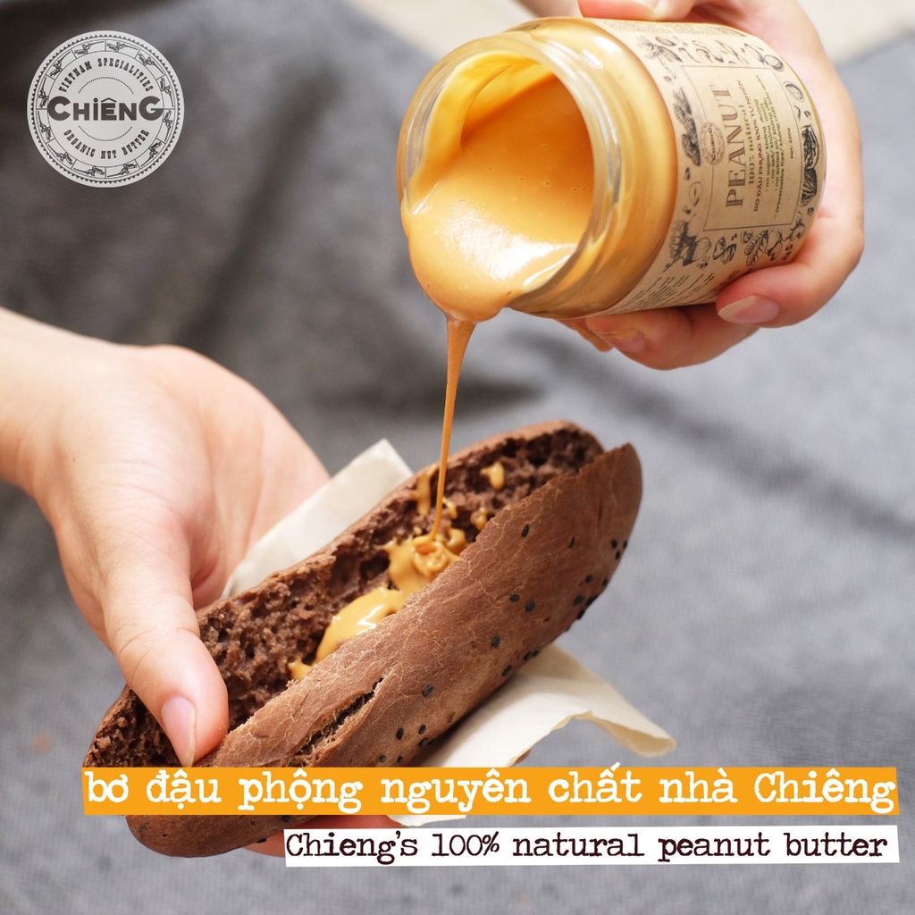 Bơ Đậu Phộng Cacao Mật Ong Ăn Kiêng, Nguyên Chất, Không Đường, Eat Clean Healthy - CHIÊNG FOOD - 120g/220g/500g
