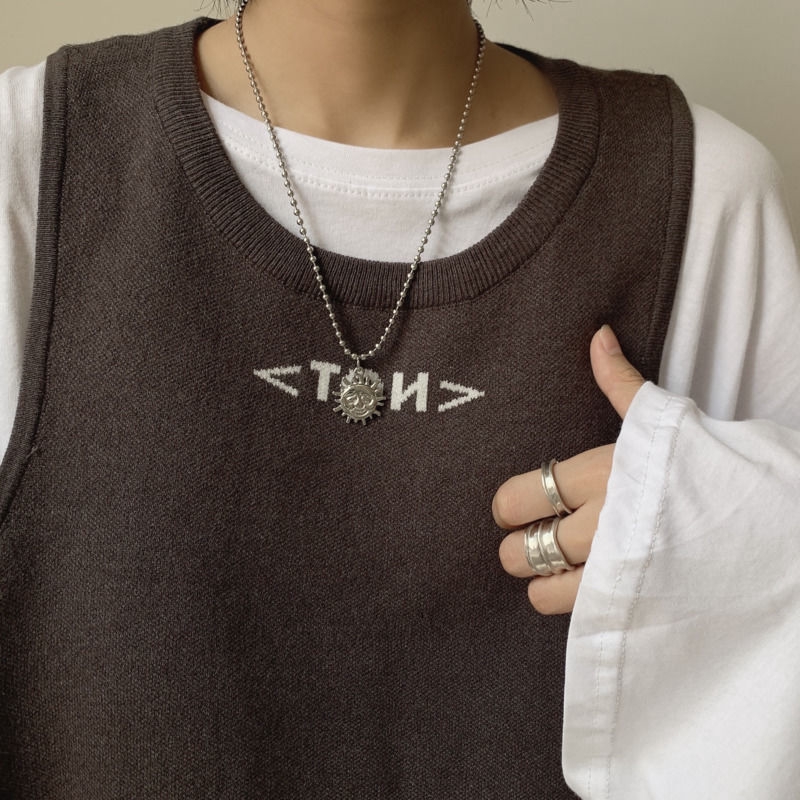 Dây Chuyền Mặt Trăng Và Mặt Trời Phong Cách Hip Hop