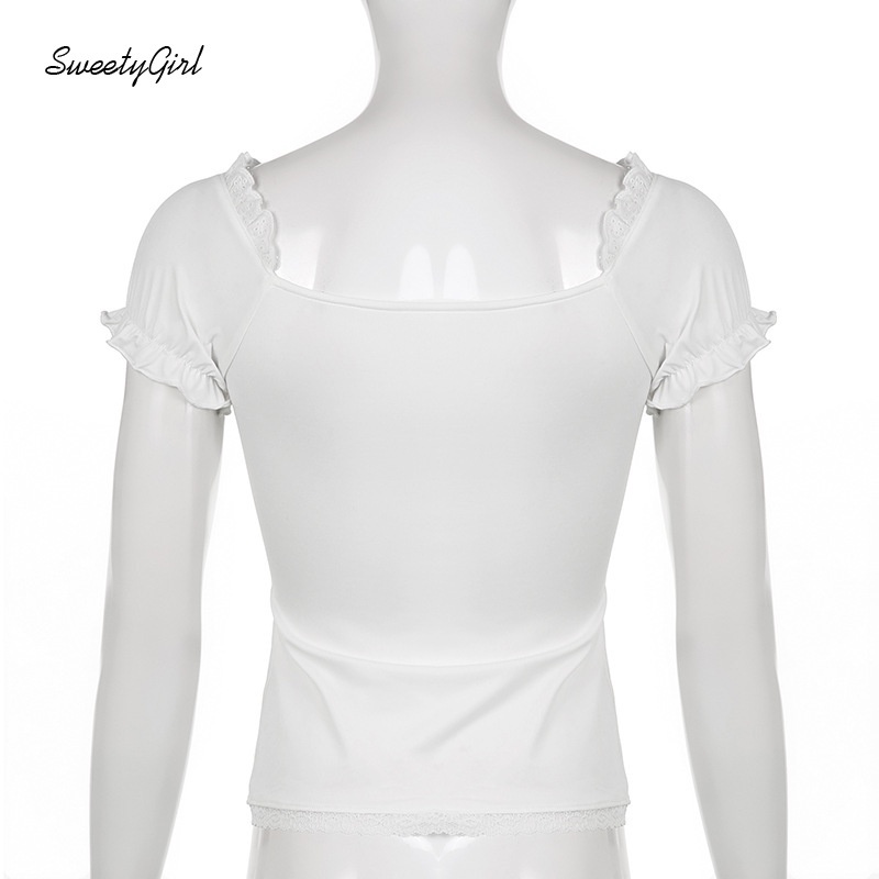 Áo Thun Tay Ngắn Cổ Chữ V Màu Sắc Ngọt Ngào Dành Cho Nữ