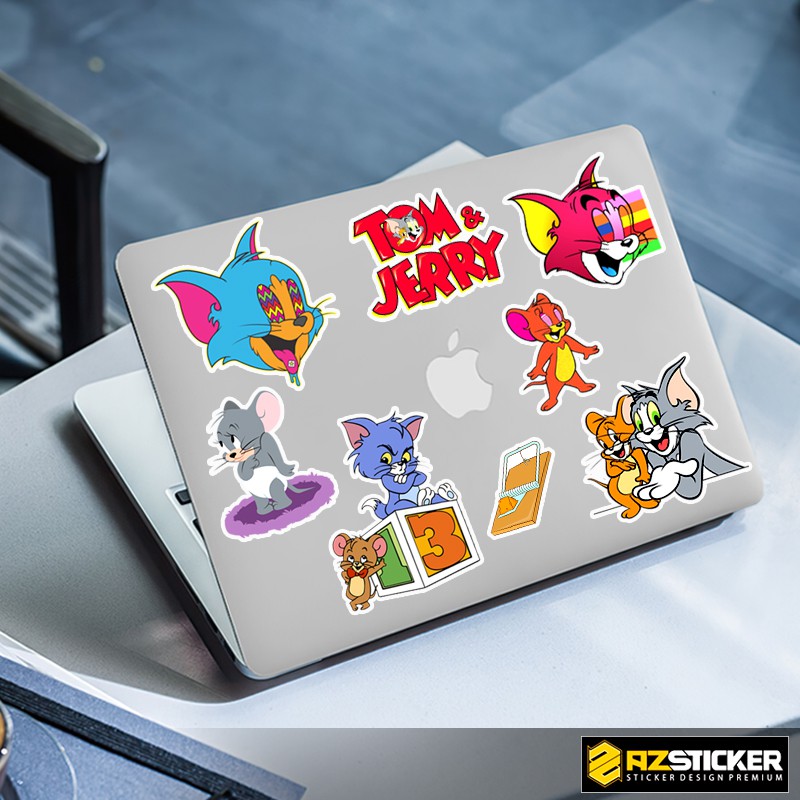 Sticker Tôm Và Jery   Dán Nón Bảo Hiêm, Điện Thoại, Laptop, Bình Nước...Chống Nước, Chống Bay Màu..