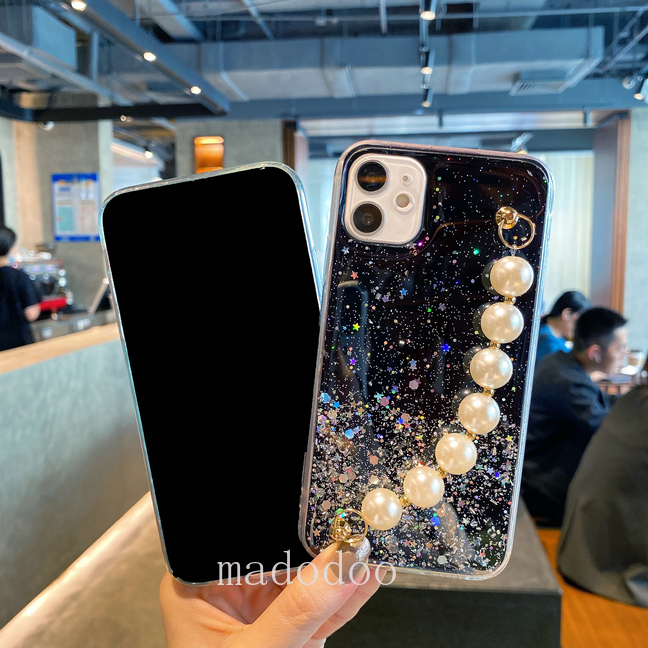 Casing Vivo Y51 2020 Y20 Y20S Y12S Y17 Y15 Y12 U10 Y91C Y1S Y19 Y50 Y30 Y30i Y91 Y91i Y93 Y81 Y85 V9 Youth with Pearl Bracelet Transparent Shockproof Phone Case