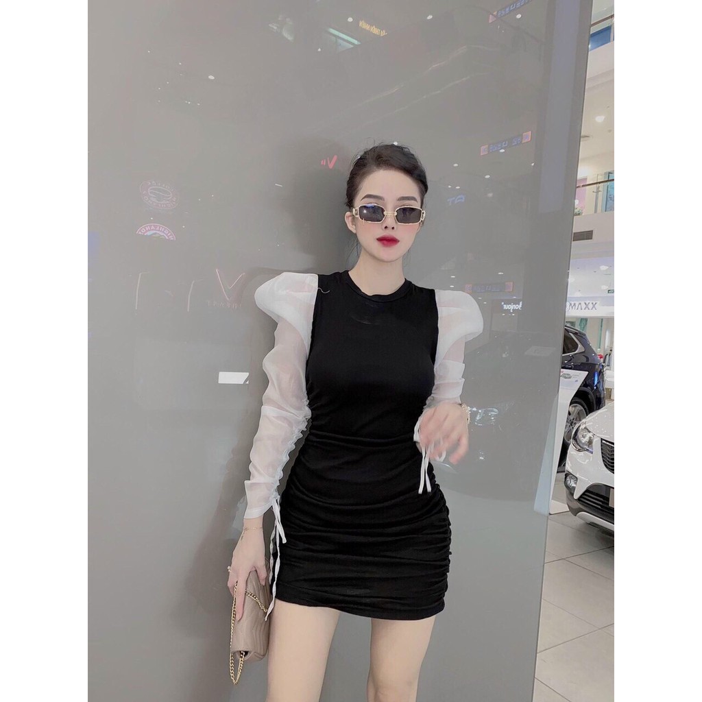 Đầm body tay dài voan kiếng thời trang