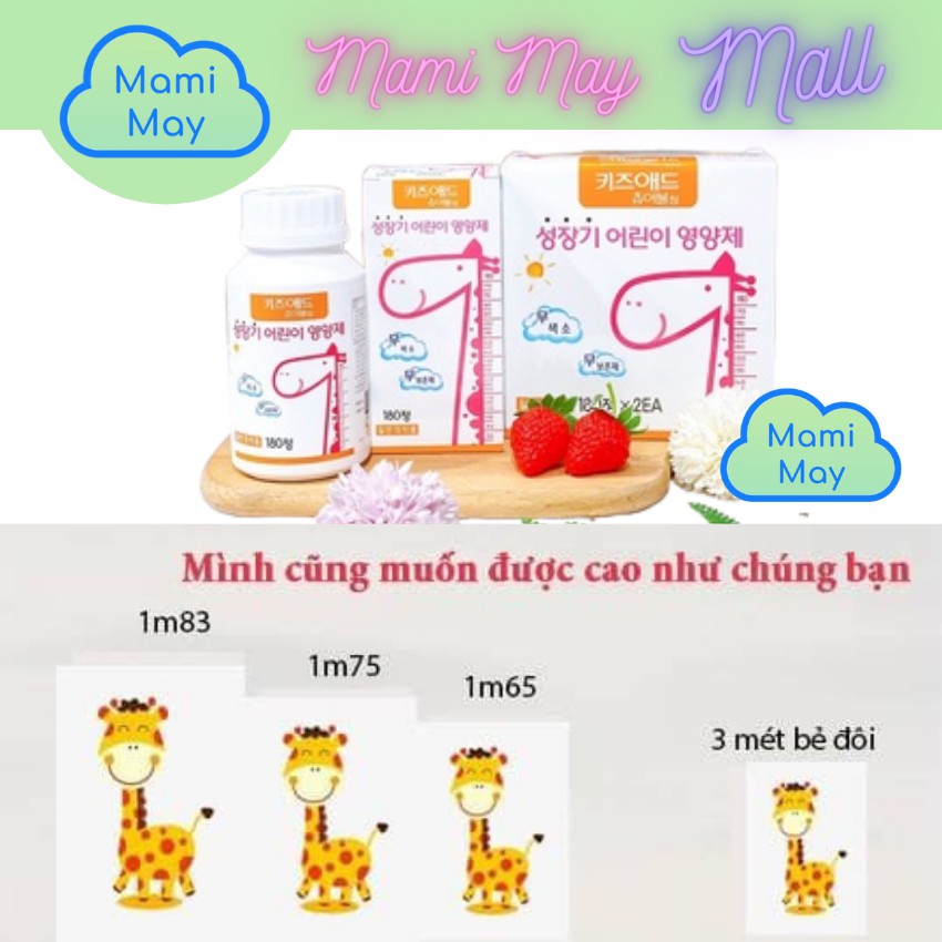 [Chính hãng] Kẹo tăng chiều cao - Kẹo canxi Hàn Quốc bổ sung canxi và vitamin cho bé từ 3-15 tuổi - Huơu cao cổ Hàn Quốc