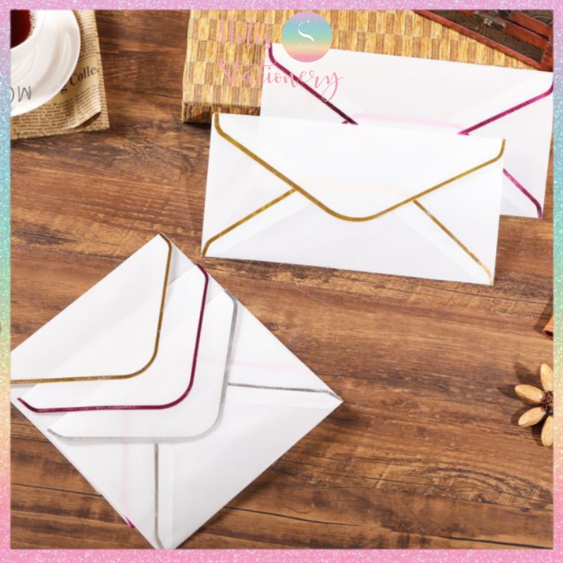 [HOTIS] Set 5 Bìa thư giấy can trong suốt đựng thư, thiệp cưới, card, voucher