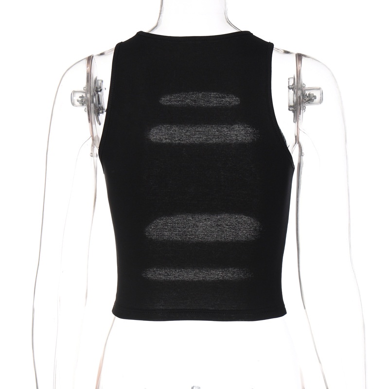 Áo Croptop Sát Nách Hoạ Tiết Chữ Thiết Kế Quyến Rũ Cho Nữ Thứ Hai8