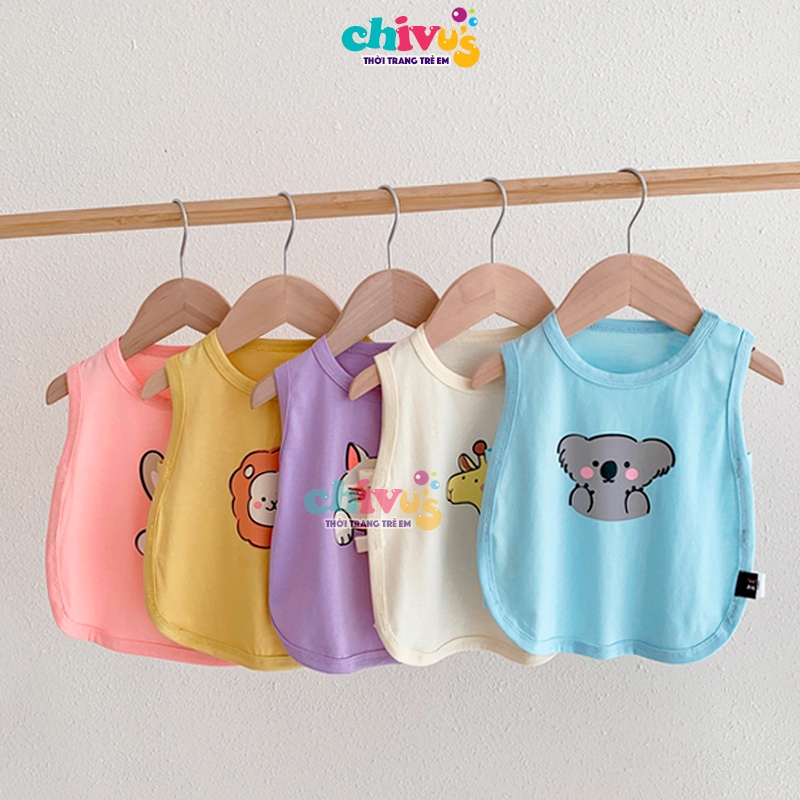 Áo ba lỗ bé trai bé gái chất cotton thiết kế hở sườn CHIVU's KID quần áo trẻ em 1 2 3 4 5 6 tuổi