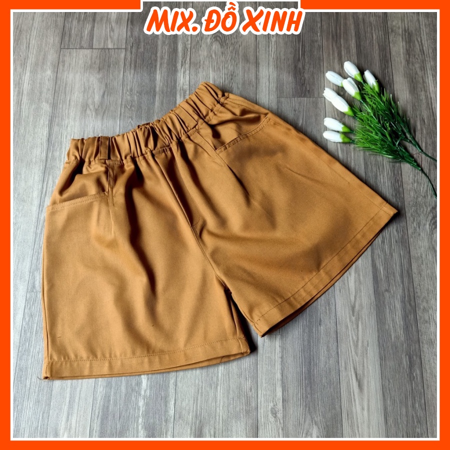 Quần short kaki nữ Thu Hà quần đùi cạp cao form trẻ trung, năng động QNH.52
