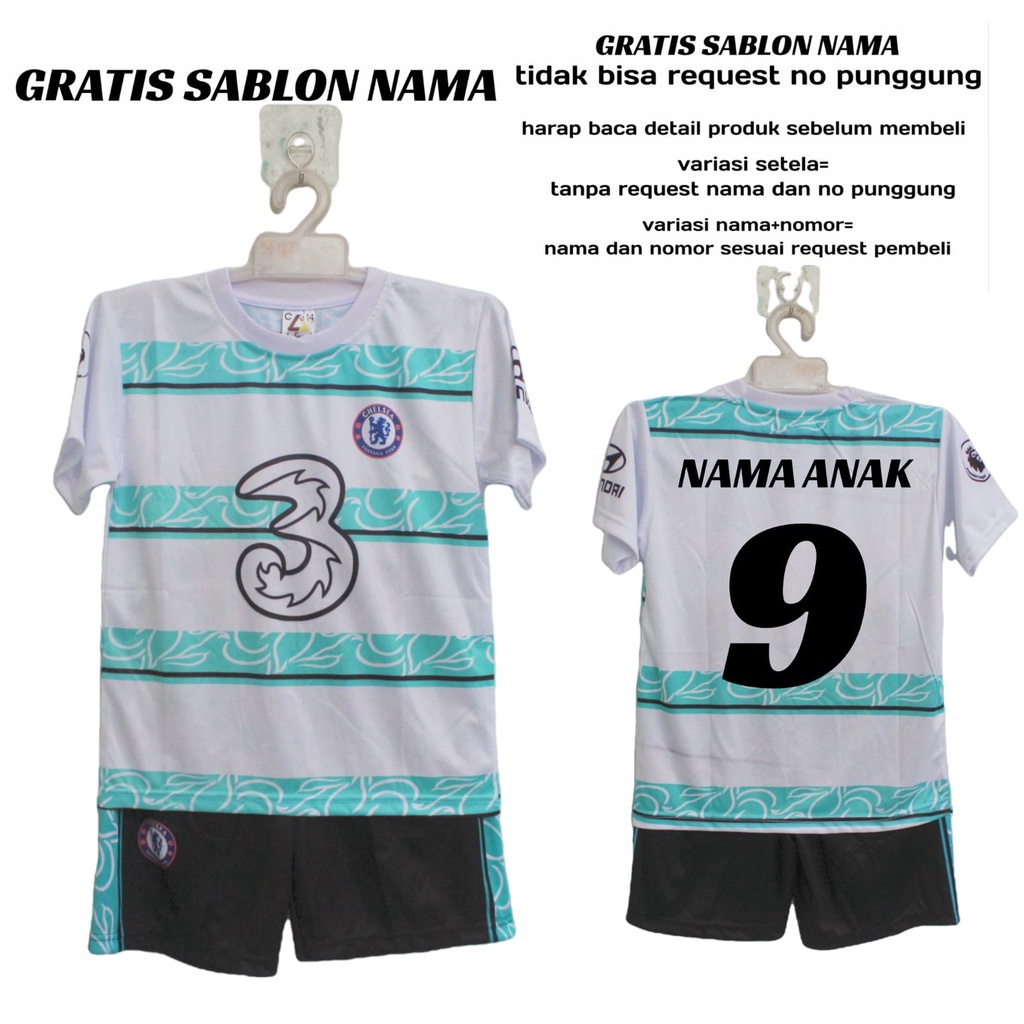 Bộ Quần Áo Bóng Đá chelsea Cho Bé size 5-12 Tuổi