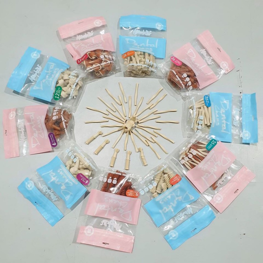 Xương gặm sạch răng cho chó Dental Chews. Gặm sạch răng, giảm mùi hôi miệng, giảm cắn phá, bổ sung canxi
