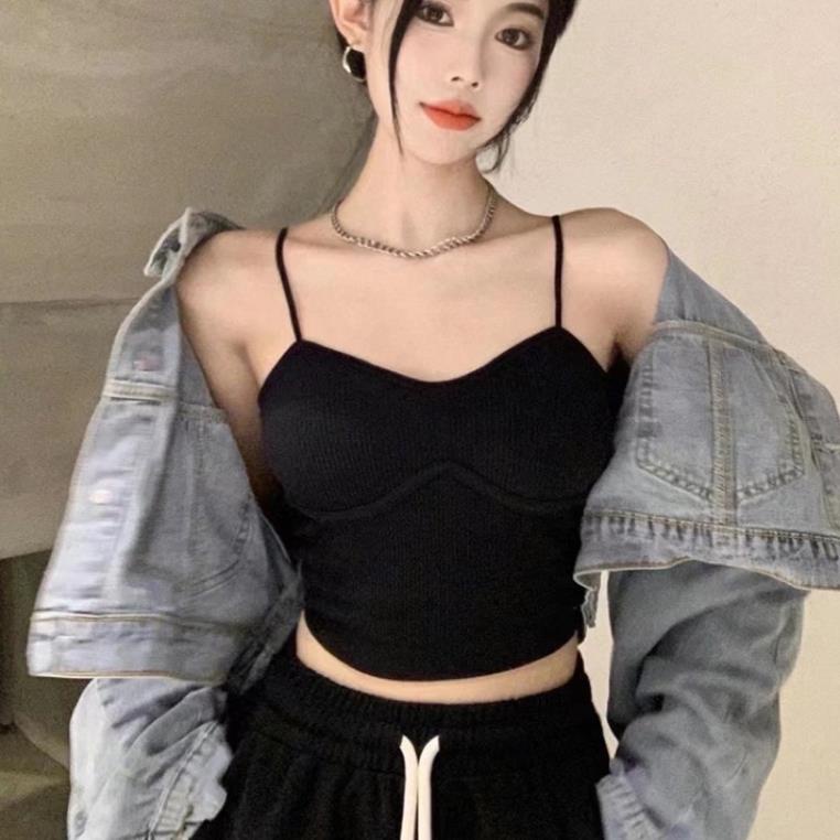 ❤️ Áo Lót Nữ , Áo Bra Len Tăm Cúp Ngực Dáng Lửng Phong Cách Hàn 2820 ❤️