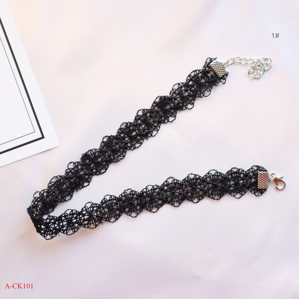 BST Chocker ren tông đen huyền bí quyễn rũ A-CK101-107 Mayconner