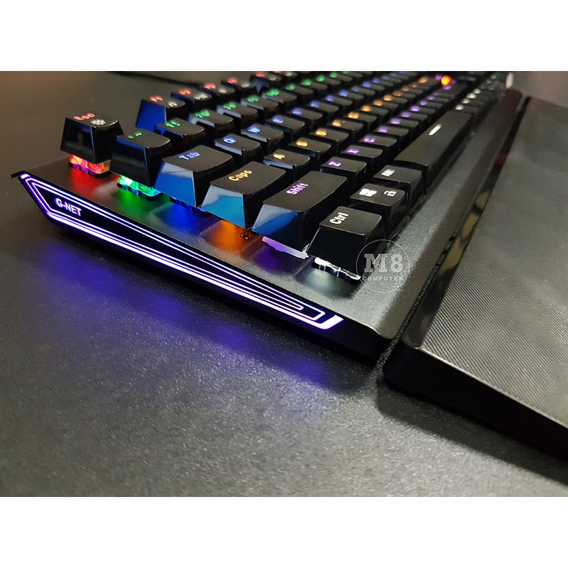 Bàn phím cơ quang G-Net LK718 có Kê Tay-Led Rainbow-Blue Switch I Keyboard Gamiing