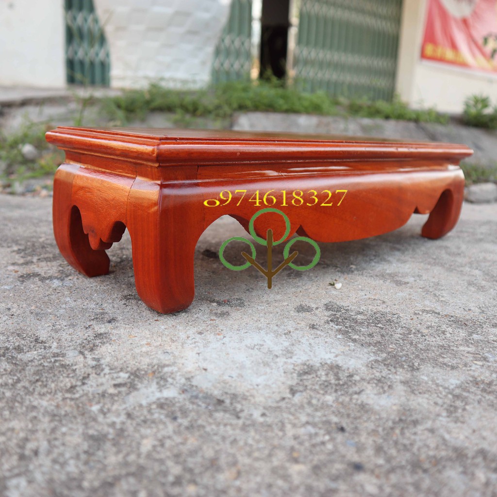 Đế khung ảnh-Giá đỡ khung ảnh-Kỷ dài kê tượng thần tài có 6 kích thước30,35,40,45,52,63 gỗ hương