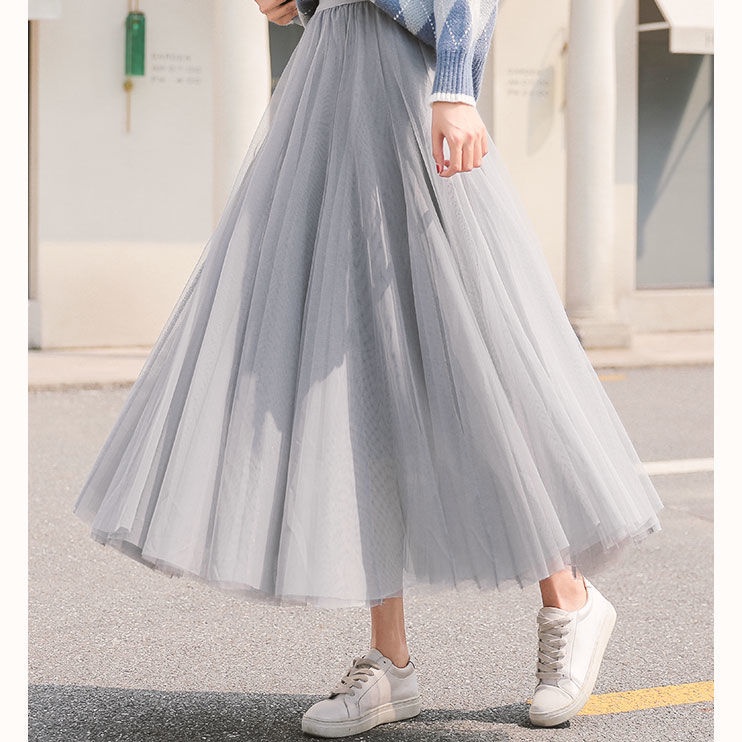 Chân váy xếp ly dáng chữ A lưng cao thời trang xinh xắn cho nữ