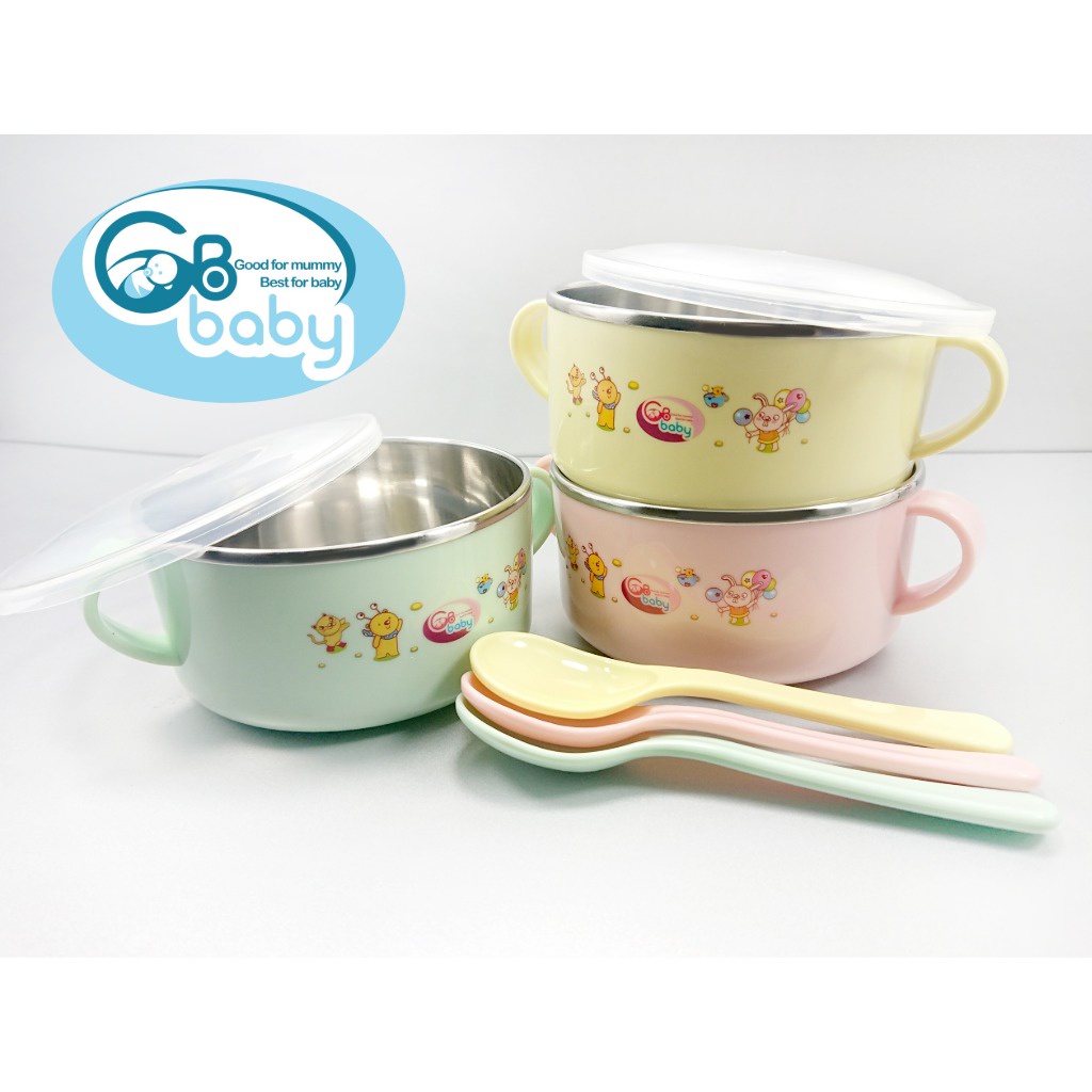 Bát ăn dặm inox cho bé GB-Baby 8818 Chính Hãng an toàn chất lượng