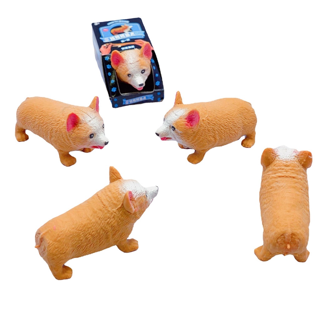 [KÈM HỘP ĐỰNG[ Squishy Gudetama chậm tăng hình chú chó Corgi sần hoạt hình dễ thương