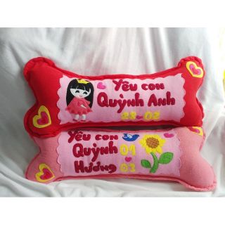 Cặp gối ôm handmade hoa hướng dương và bé gái