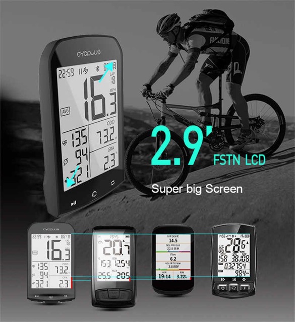 Đồng hồ đo tốc độ xe đạp không dây kết nối vệ tinh (GPS) Cycplus M1