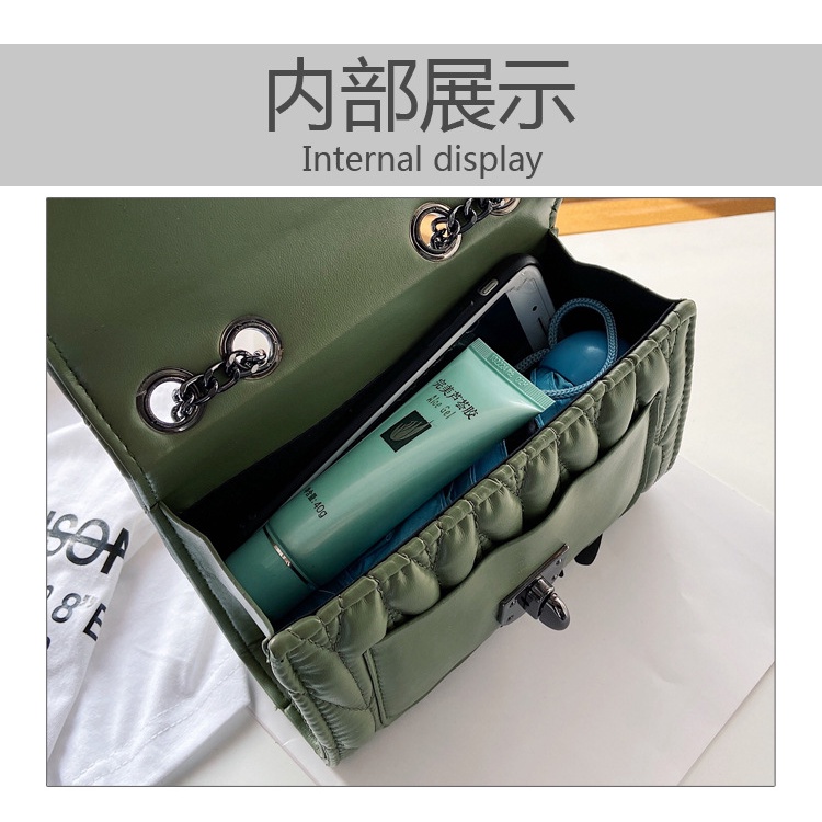 Túi Đeo Nữ Dây Xích Khóa Bầu Dục SP2440