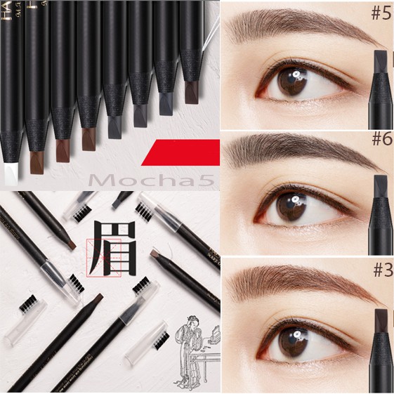 Chì xé kẻ mày HAOZHUANG Make Up Milano Eyebrow Pencil cao cấp chống nước siêu mịn siêu bền