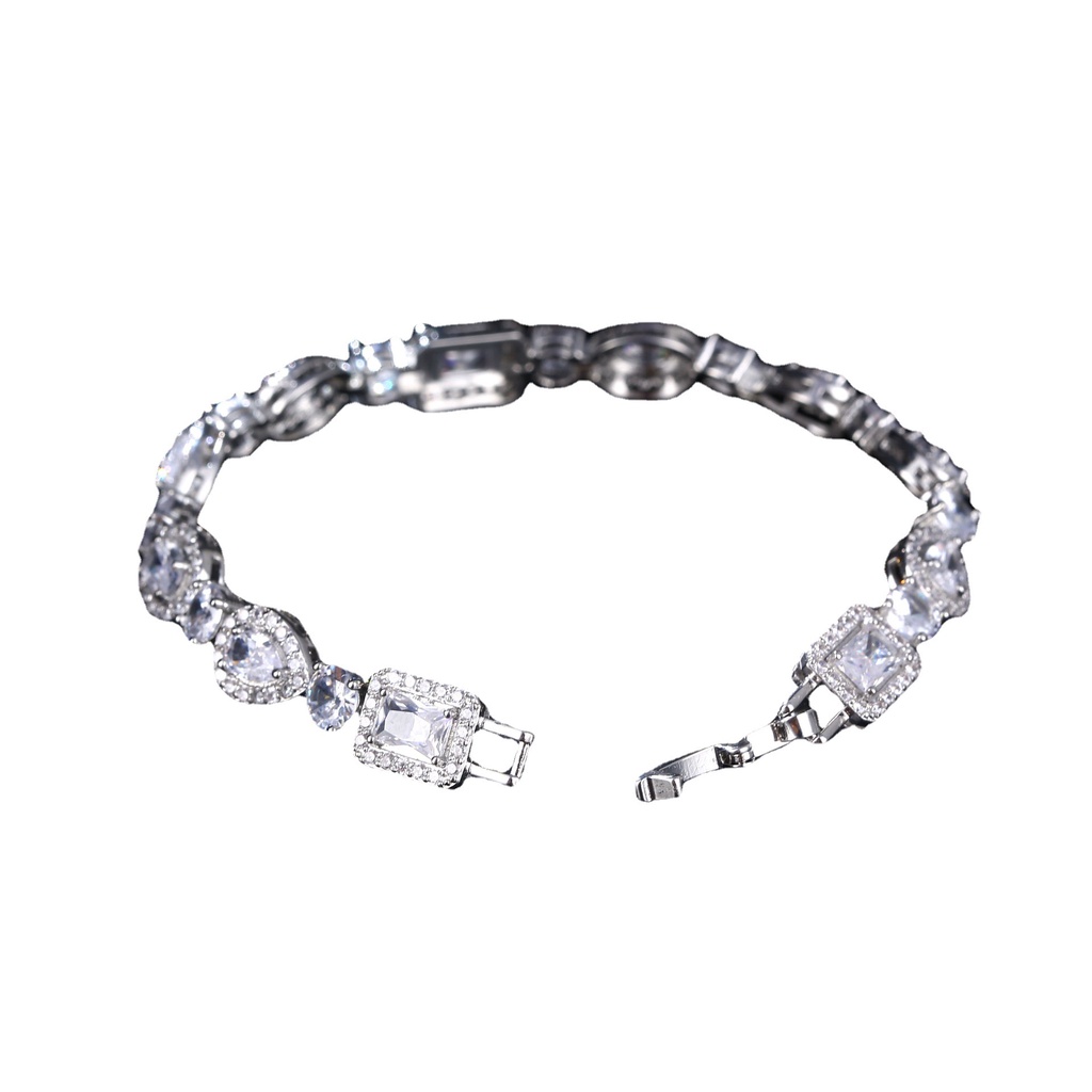 Vòng Tay Đính Đá Zircon Nhiều Hình Dạng Thời Trang Cho Nữ
