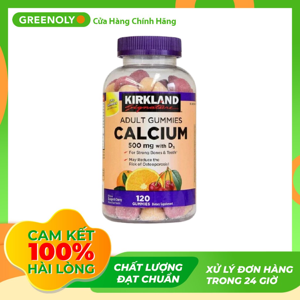 Kẹo Dẻo Bổ Sung Canxi Cho Người Lớn Kirkland Adult Gummies Calcium 120 Viên