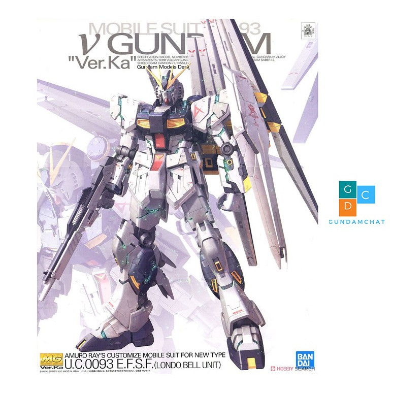 Mô hình lắp ráp MG RX-93 Nu Gundam Ver.Ka Bandai + Đèn led từ tính 4573102554543