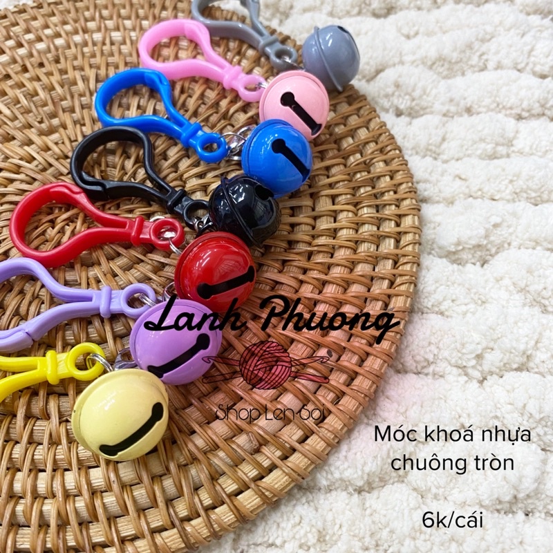 Móc Khoá Nhựa Viên Chuông Tròn (lẻ 1 cái)