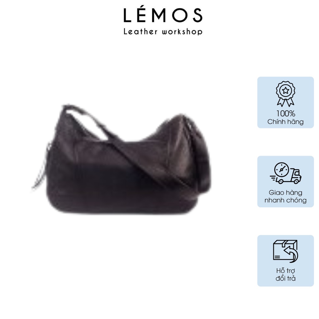 VARIA HOBO - Túi xách nữ da thật cao cấp màu đen - GQ01-10.LÉMOS