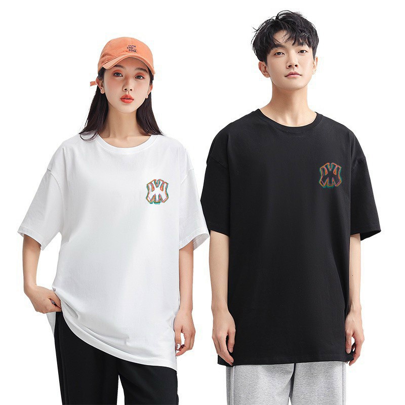 Áo phông tay lỡ phom rộng unisex hình học áo thun nam nữ tay ngắn