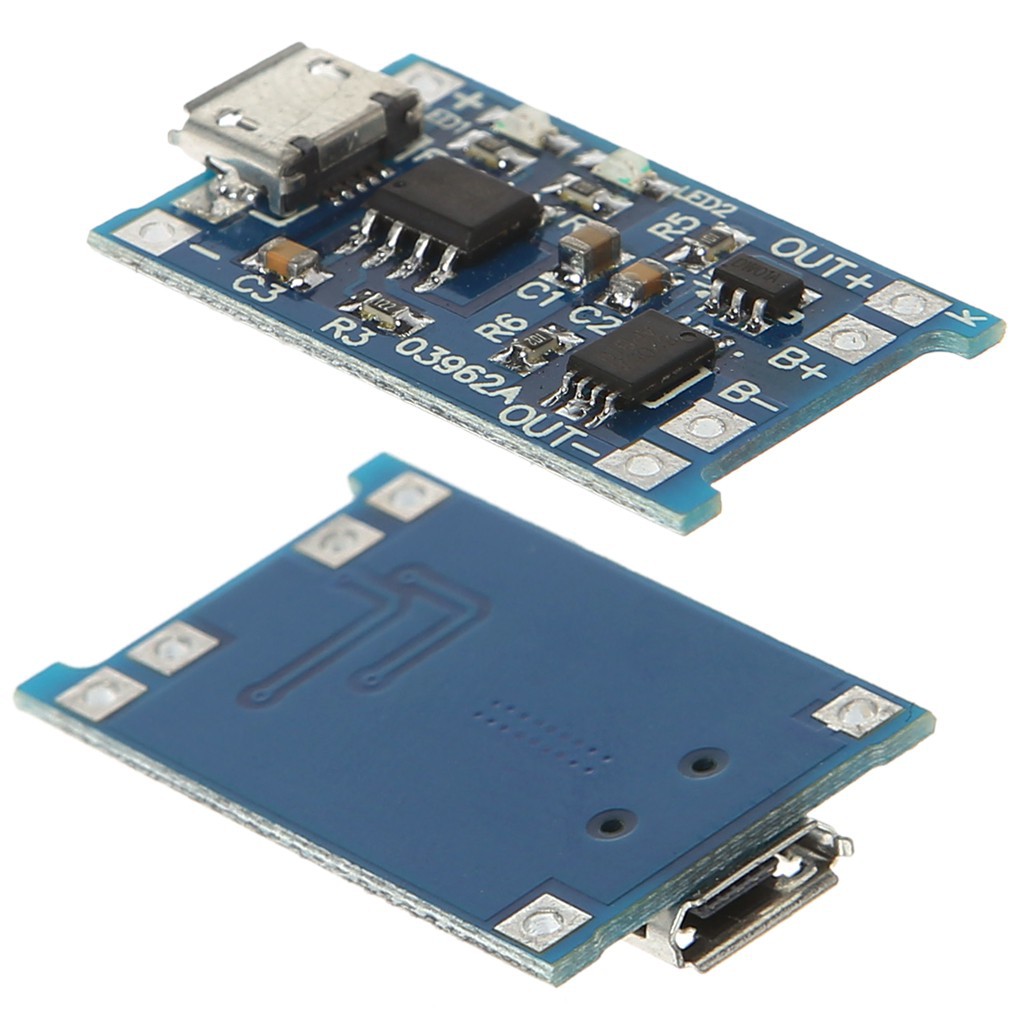 Bảng mạch sạc pin Lithium 2 trong 1 5V 1A 2A Micro USB