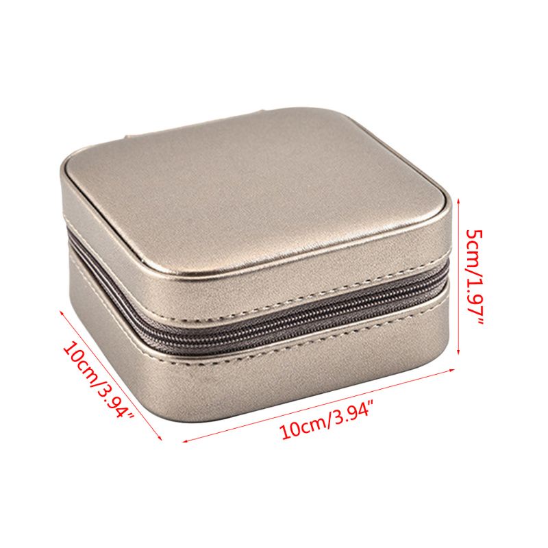 Hộp Da Trưng Bày Trang Sức Có Gương Giá Đỡ