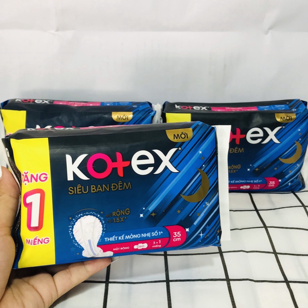 Băng vệ sinh Kotex Siêu ban đêm dày cánh 35cm -1970