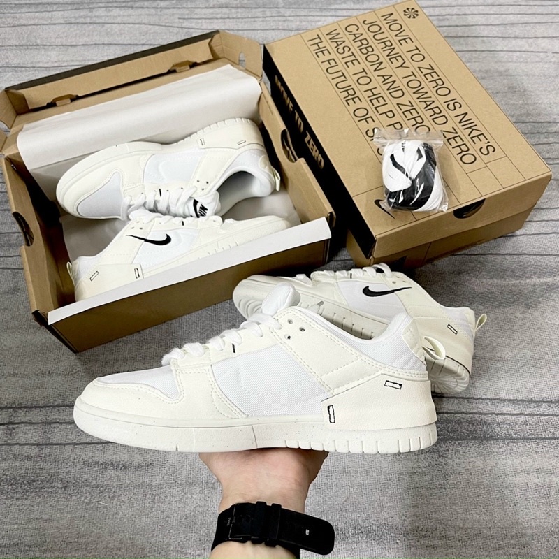 Giày thể thao Sneaker  sb dunk kem hồng,sB dunk hồng kem, SB Dunk Disrupt 2 Pale Ivory bản xịn chuẩn nhất