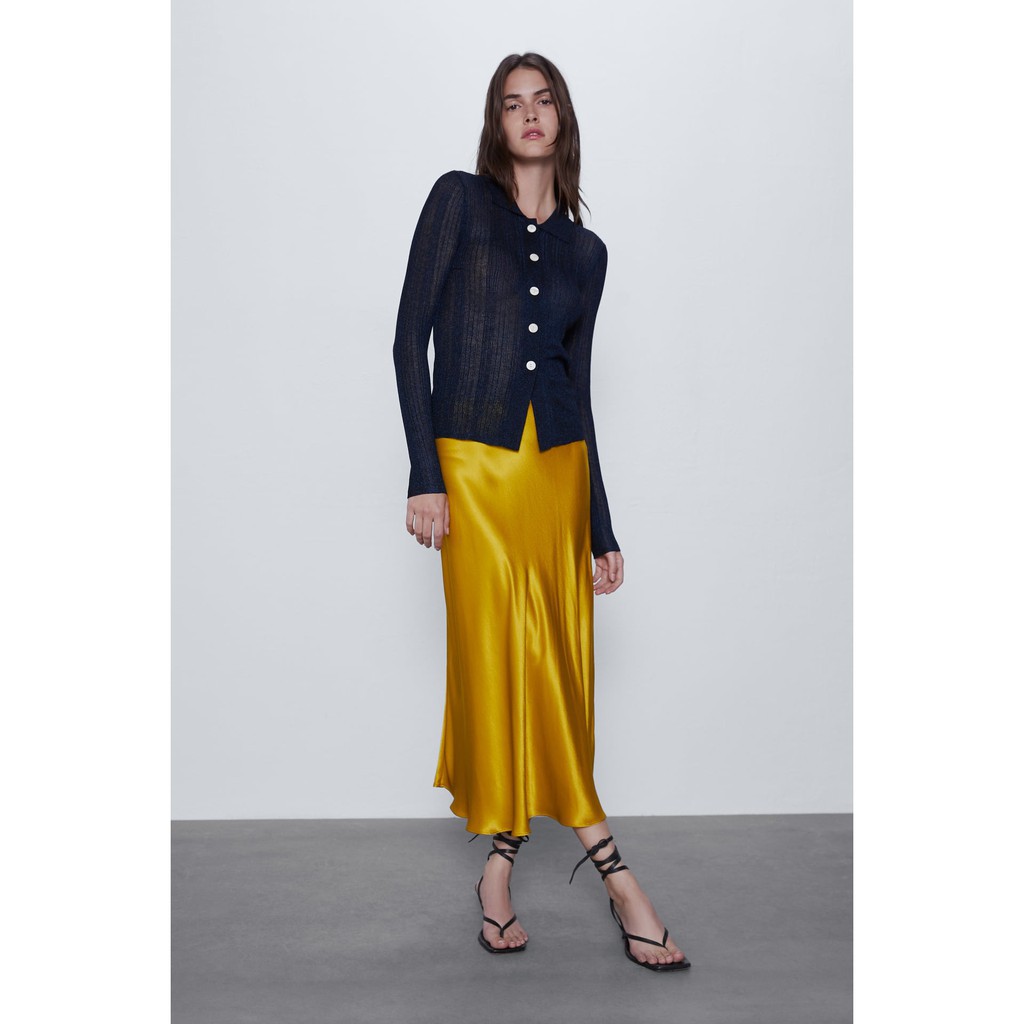 🍀 10.10 🍀 9.9 Chân váy Zara midi vải satin .. Đẹp . .