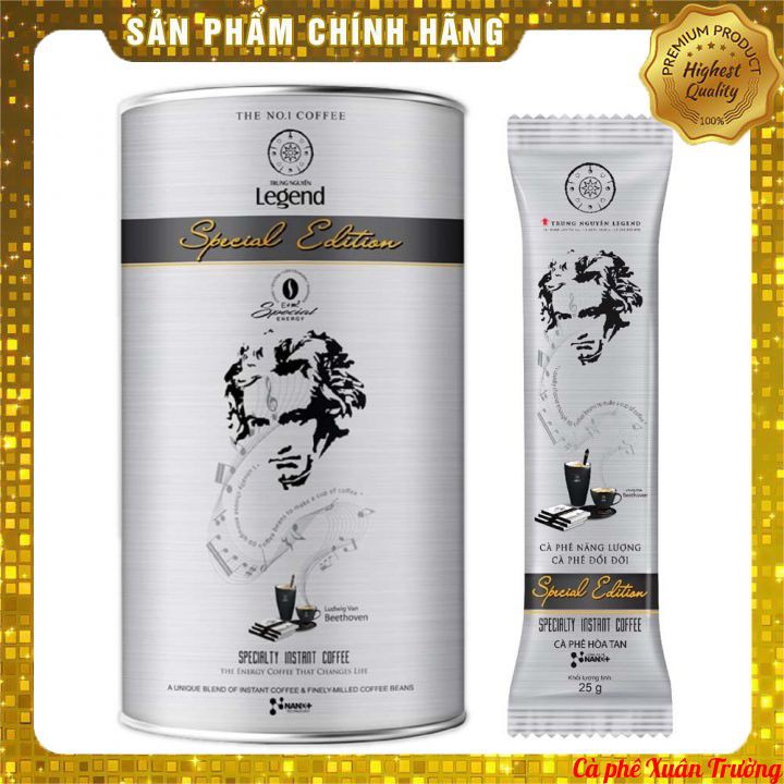 Cà Phê Hòa Tan Legend Special Edition Trung Nguyên Lon 12 gói x 25g