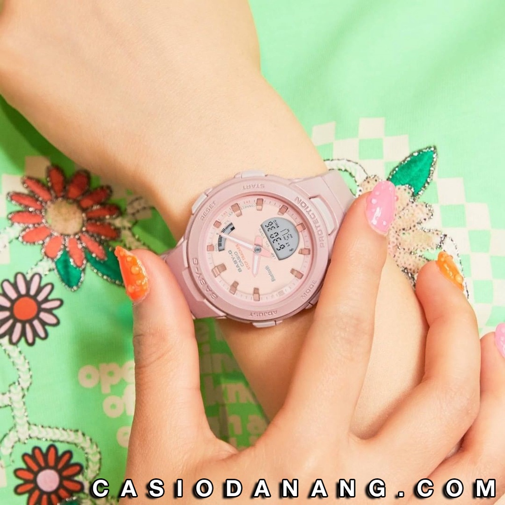 Đồng hồ nữ dây nhựa Casio Baby-G chính hãng BSA-B100CS-4ADR (41mm) - bảo hành 5 năm