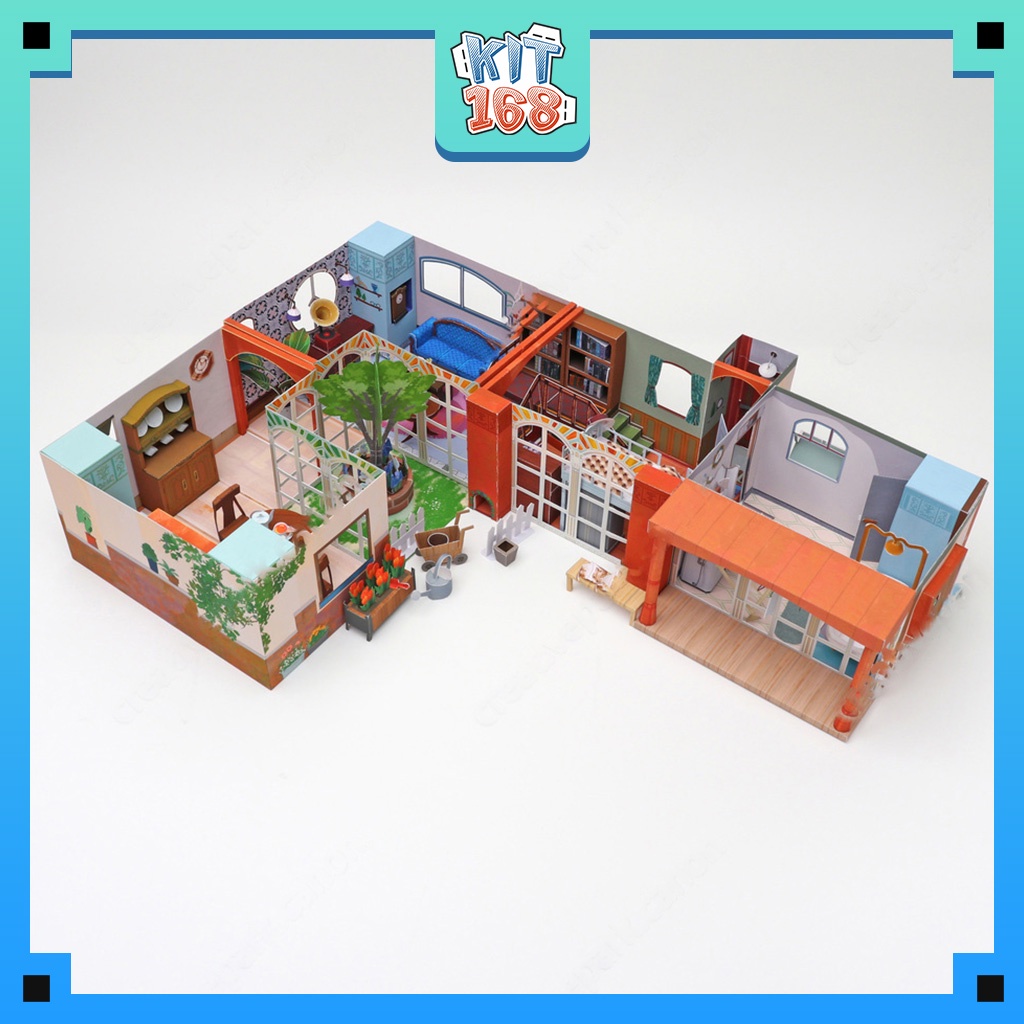Mô hình giấy kiến trúc Nhà nhỏ xinh xinh ver 4