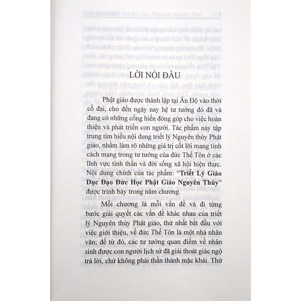 Sách Triết Lý Giáo Dục - Đạo Đức Học Phật Giáo Nguyên Thuỷ
