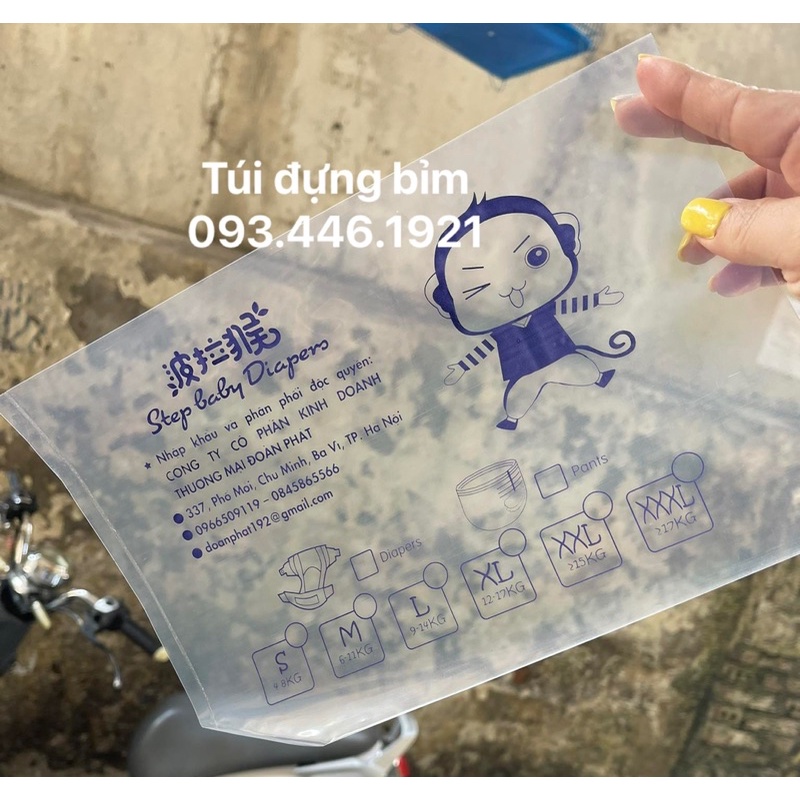 túi đựng bìm, thiết kế mẫu túi đựng bỉm theo yêu cầu